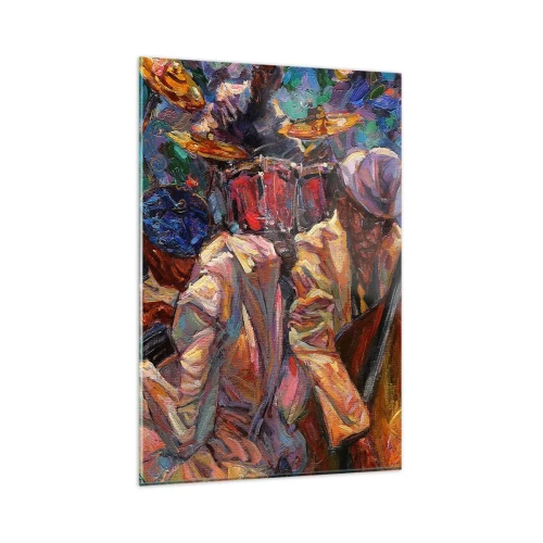 Billede på glas - I én rytme - 80x120 cm