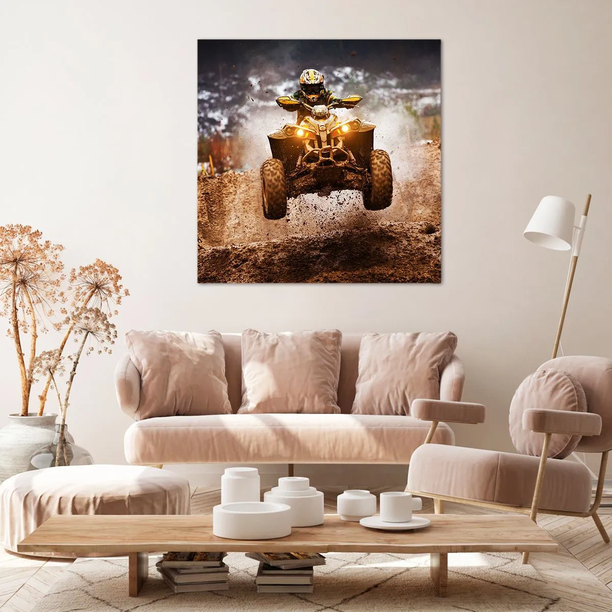 Lærredstryk - Billede på lærred - No risk no fun - 70x70 cm