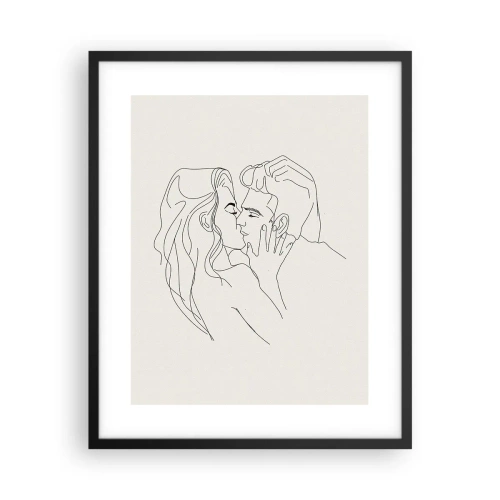 Plakat i sort ramme - Forviklet i følelser - 40x50 cm