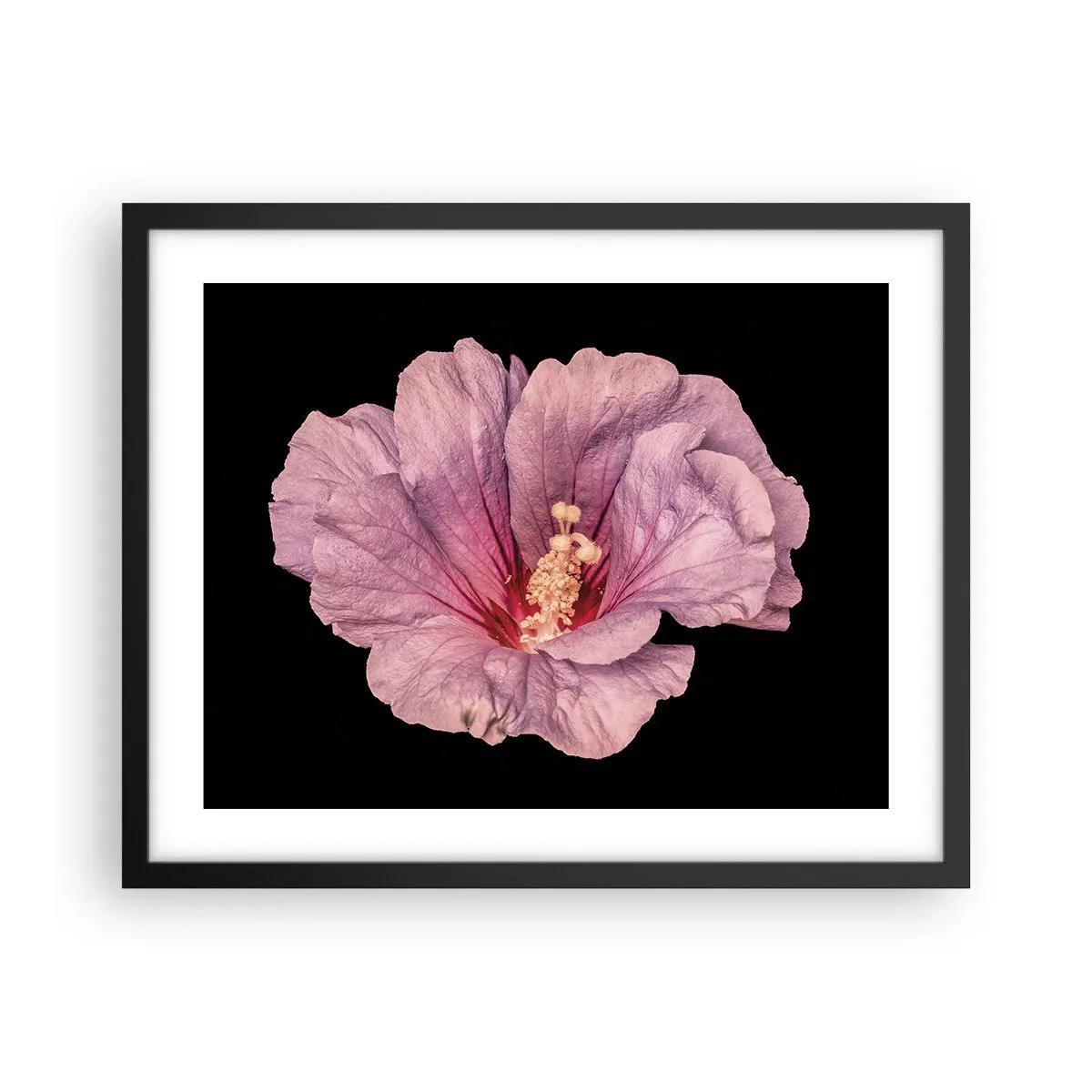 Plakat i sort ramme - Lige i hjertet - 50x40 cm