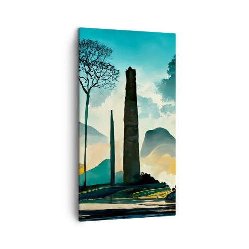 Lærredstryk - Billede på lærred - Stadig højere og højere - 45x80 cm