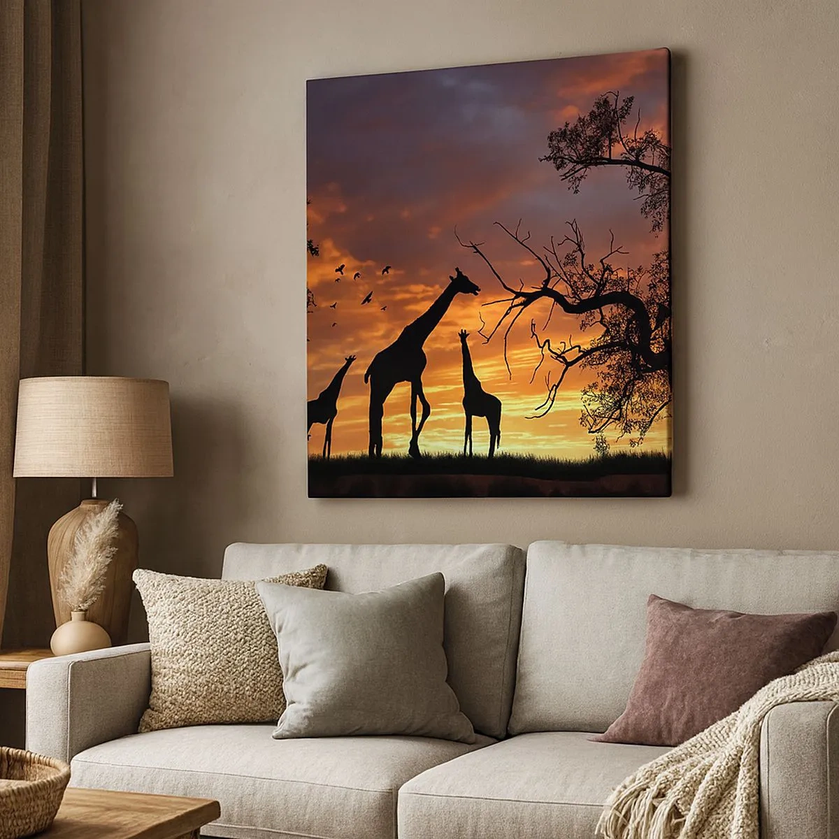 Lærredstryk - Billede på lærred - En lille middag med dem, du holder af - 30x30 cm