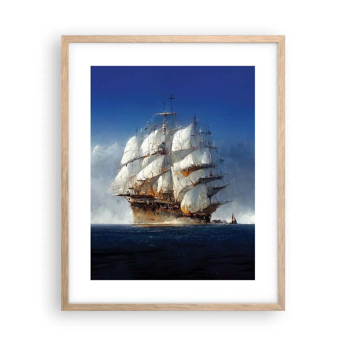 Plakat i ramme af lyst egetræ - Den store herlighed! - 40x50 cm