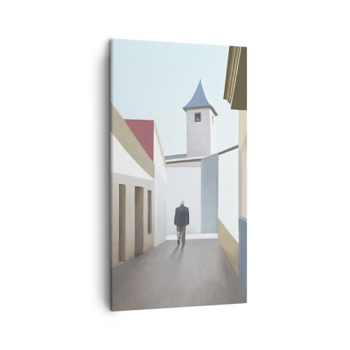 Lærredstryk - Billede på lærred - Solrig gåtur - 45x80 cm