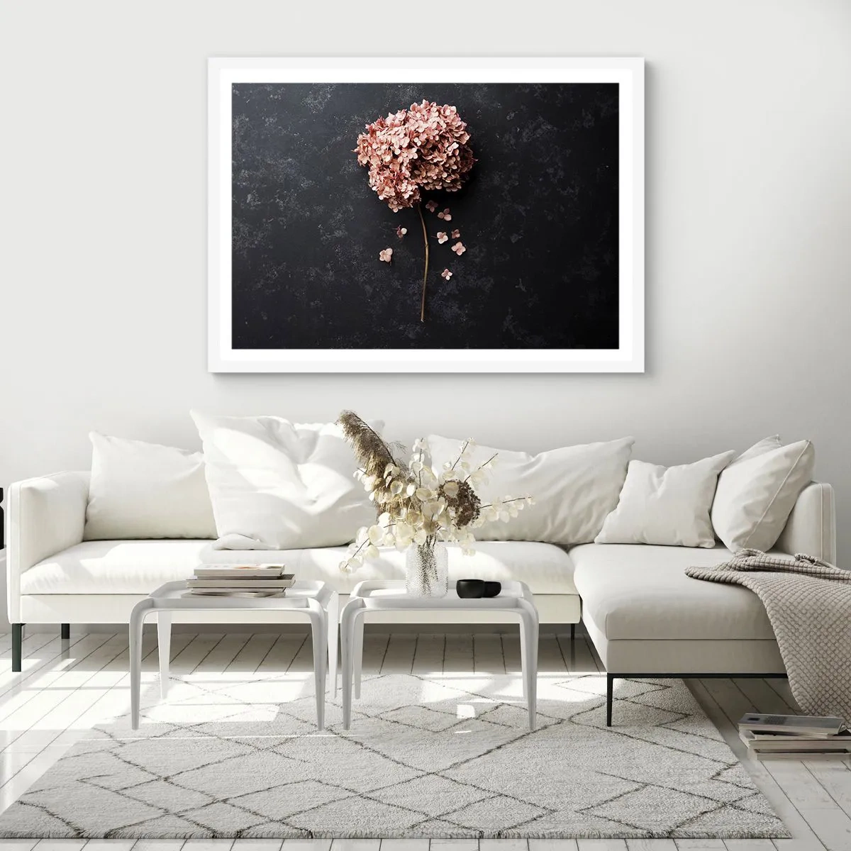 Plakat i hvid ramme - Et virkelig romantisk tegn - 100x70 cm