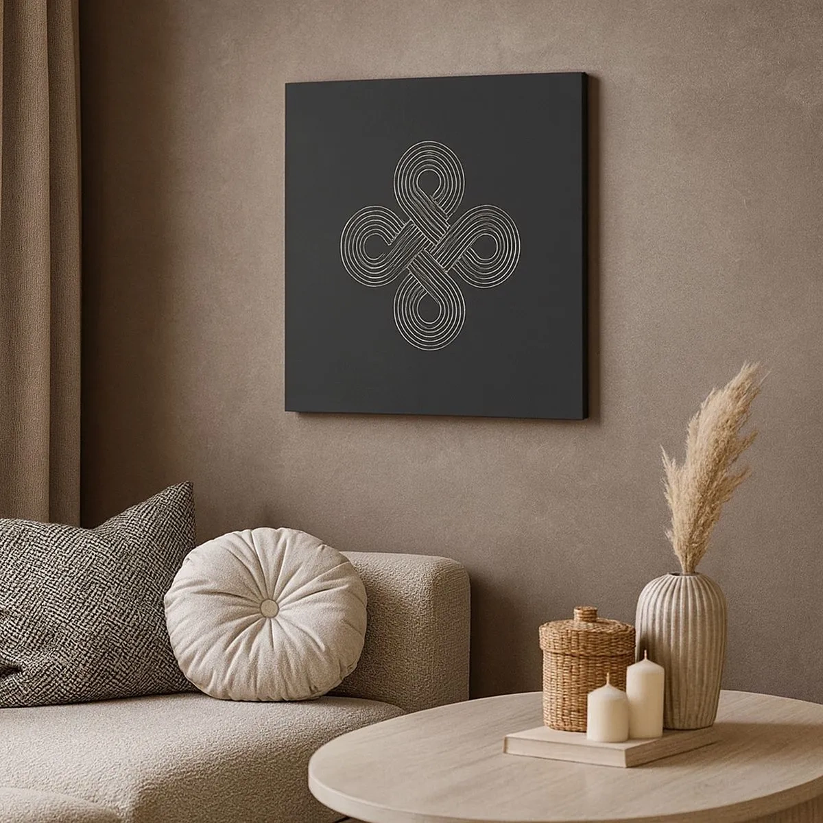 Lærredstryk - Billede på lærred - I den keltiske ånd - 30x30 cm