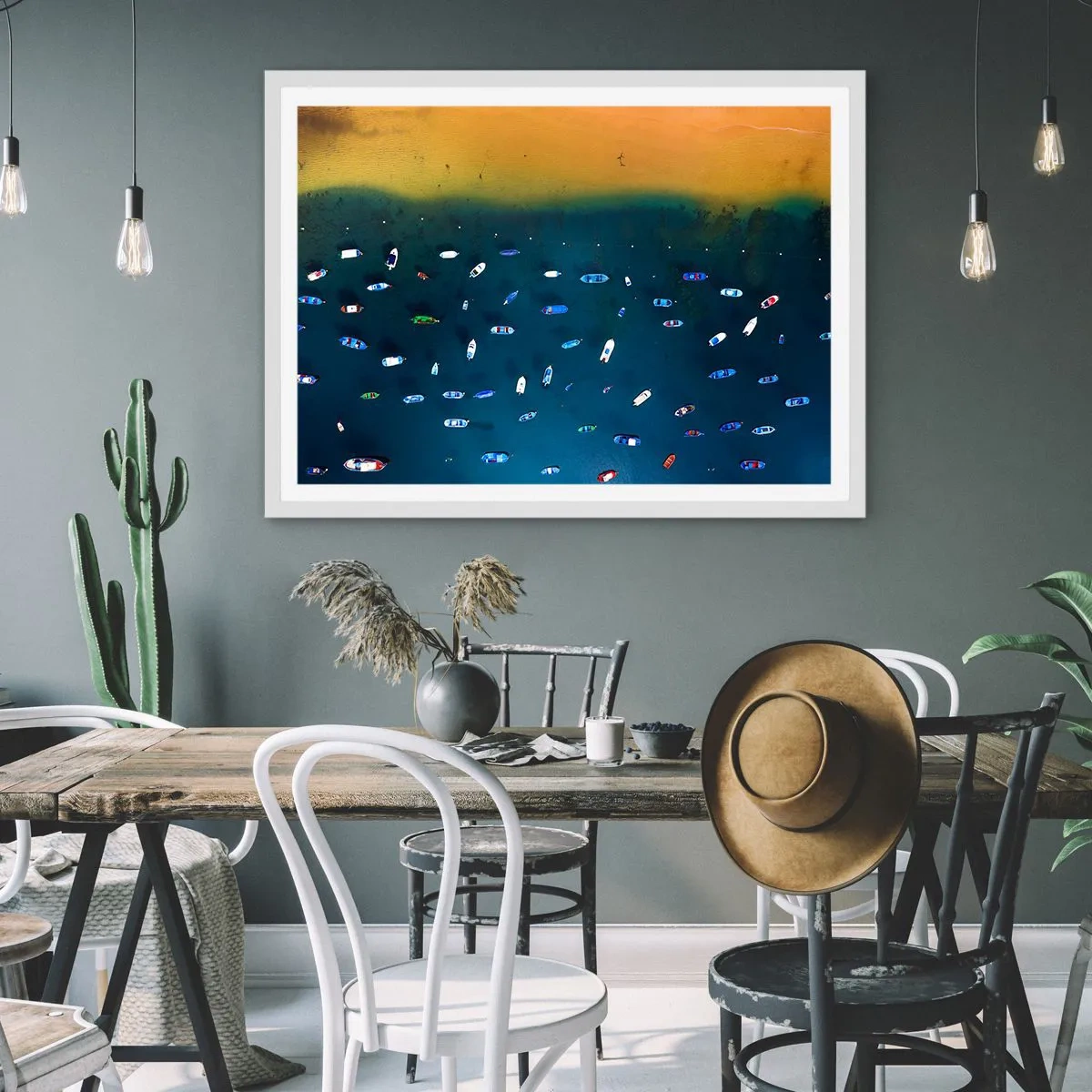 Plakat i hvid ramme - En ferieleg - 91x61 cm