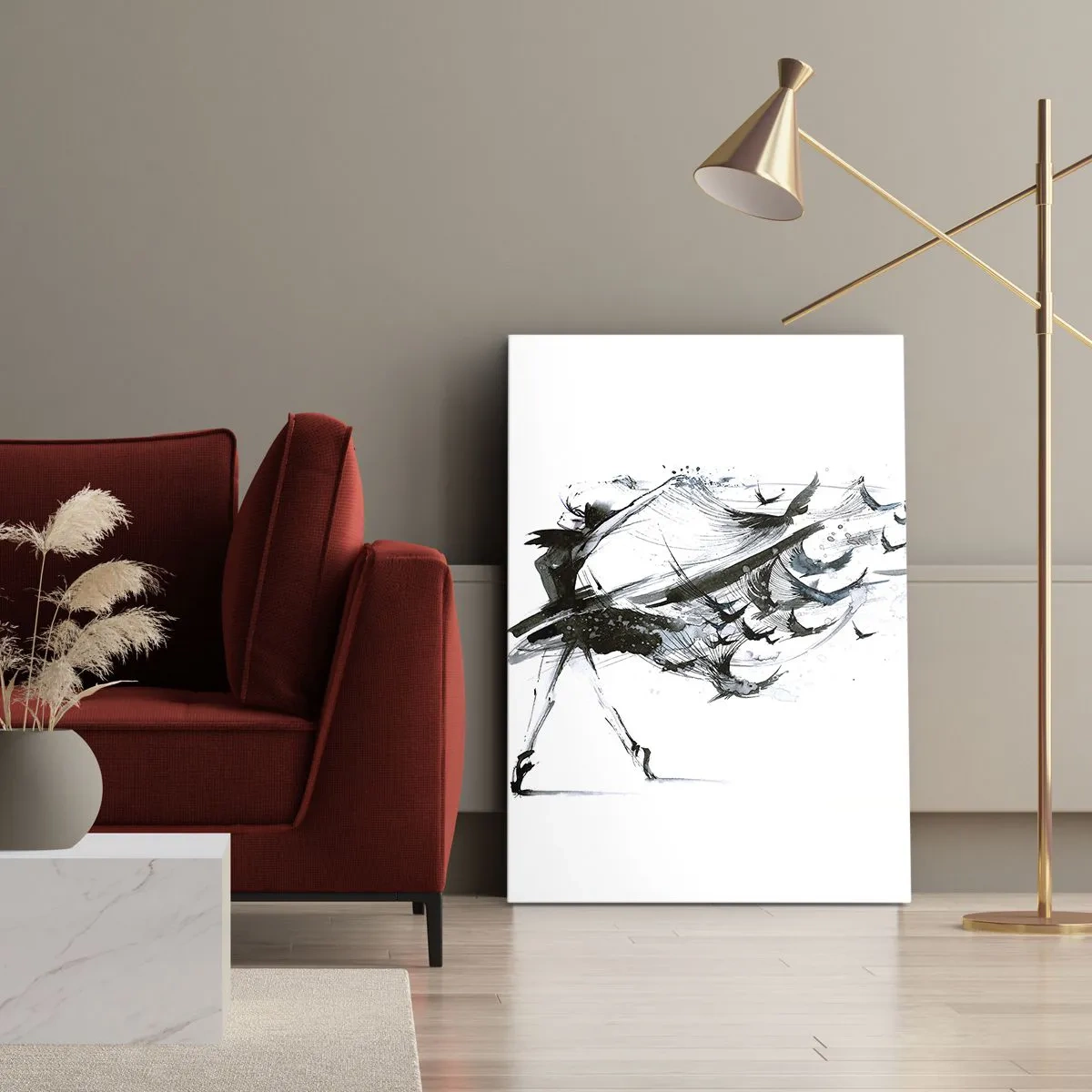 Lærredstryk - Billede på lærred - Musikkens magi sætter dig fri - 80x120 cm