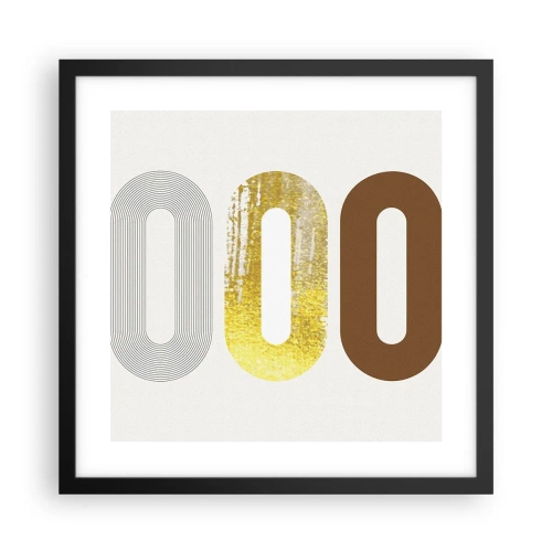 Plakat i sort ramme - Åhhh! - 40x40 cm