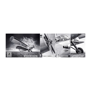 Fototapet Prøve Standard Eco - Den bevingede vandringsmand - Fly, Fly, Sort og hvid - 100x30 cm