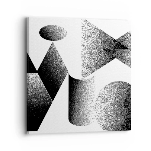 Lærredstryk - Billede på lærred - Vinkler og ovaler - 30x30 cm