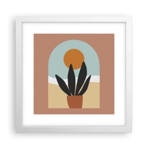 Plakat i hvid ramme - Små glæder - 30x30 cm