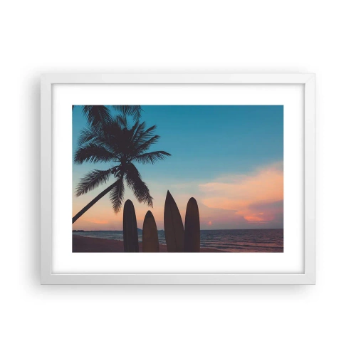 Plakat i hvid ramme - I morgen bliver også sjovt - 40x30 cm