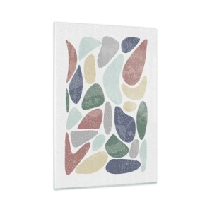 Billede på glas - Mosaik af pulveriserede farver - 80x120 cm