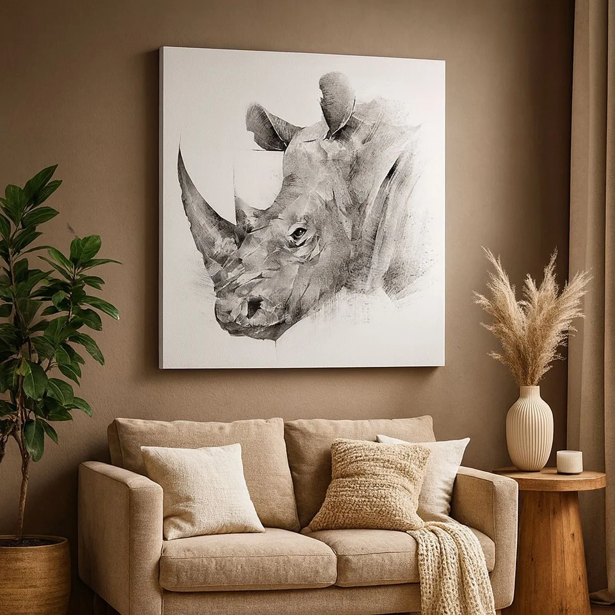 Lærredstryk - Billede på lærred - Afrikansk portræt - 30x30 cm