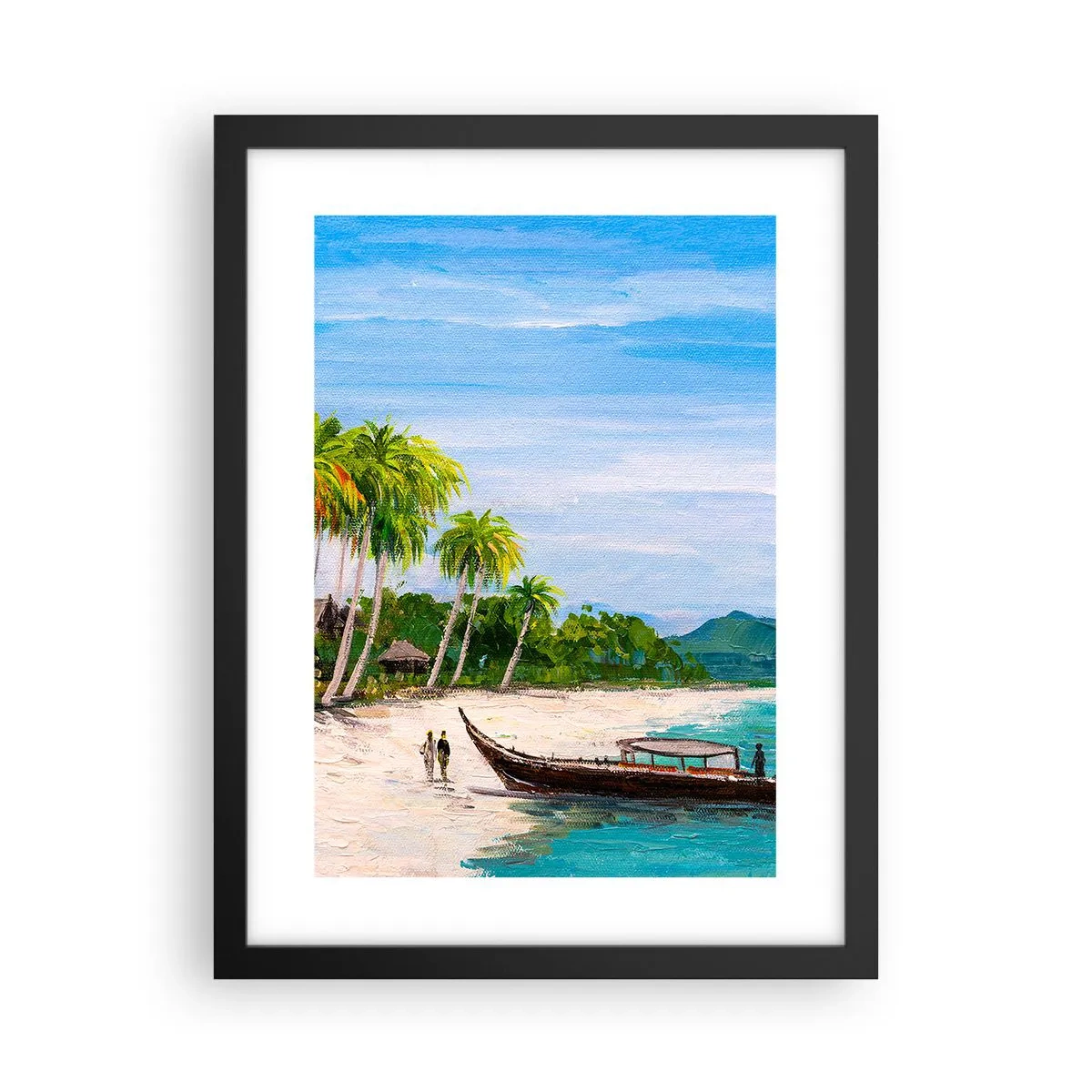 Plakat i sort ramme - En eksotisk drøm - 30x40 cm