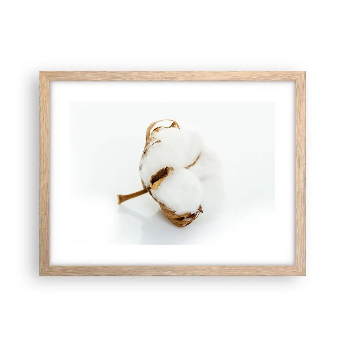 Plakat i ramme af lyst egetræ - Blød af natur - 40x30 cm