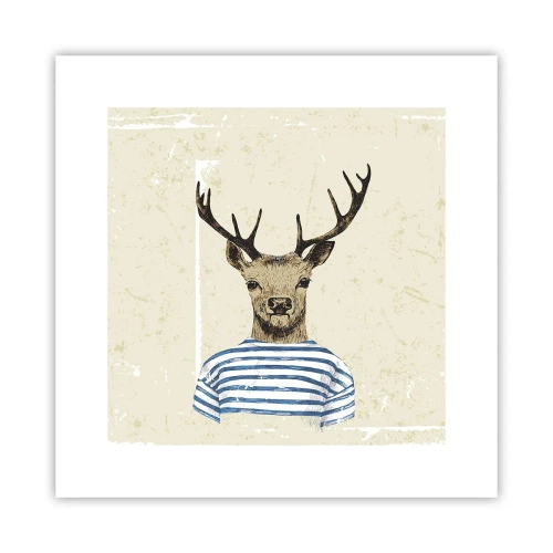 Plakat - Fordi jeg kan lide stribede skjorter! - 30x30 cm