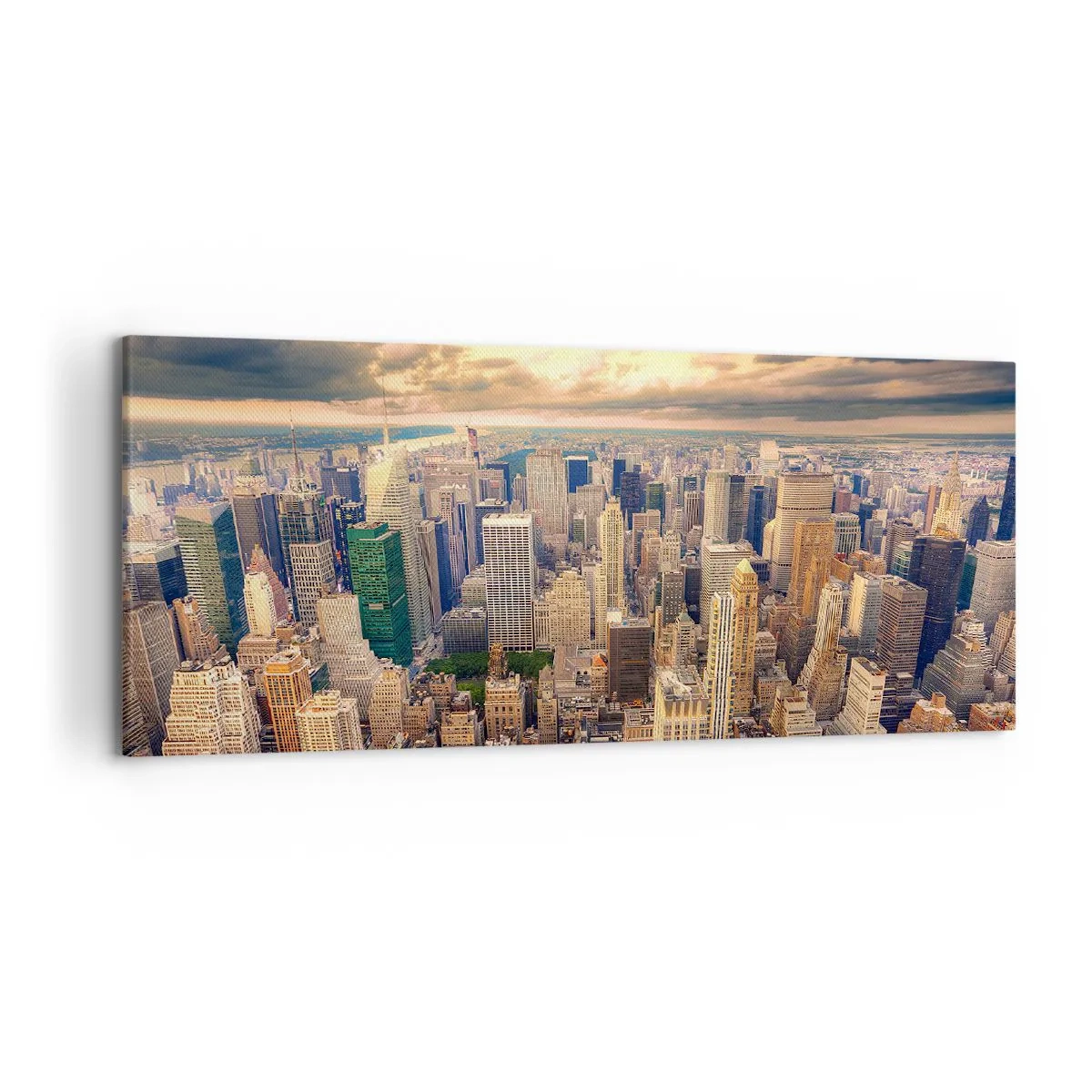 Lærredstryk - Billede på lærred - En forgyldt metropol - 120x50 cm