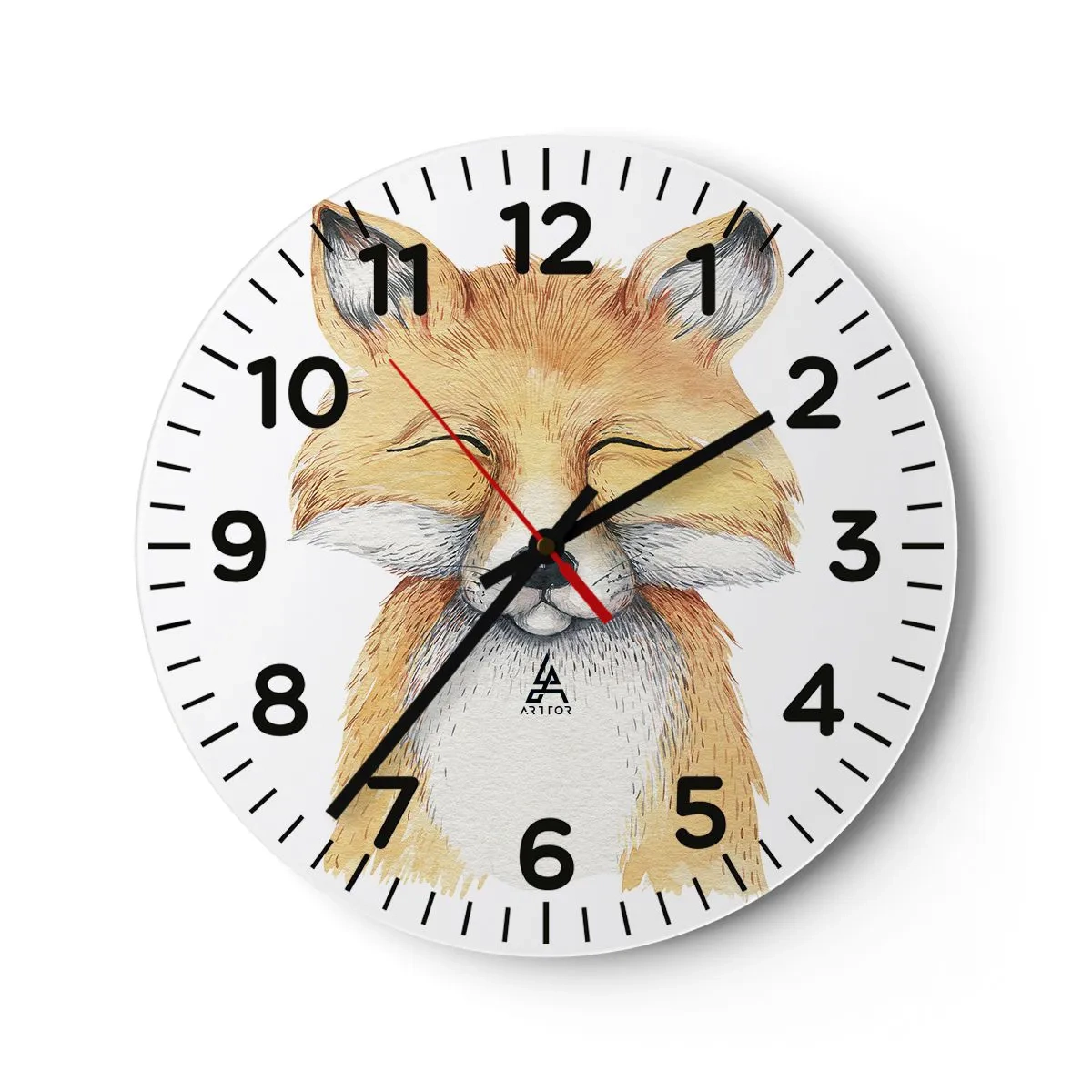 Vægur, Uret - Rævehumor - 40x40 cm