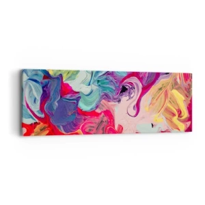 Lærredstryk - Billede på lærred - Farvernes fødsel - 90x30 cm