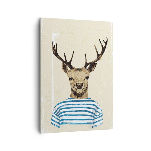 Lærredstryk - Billede på lærred - Fordi jeg kan lide stribede skjorter! - 50x70 cm