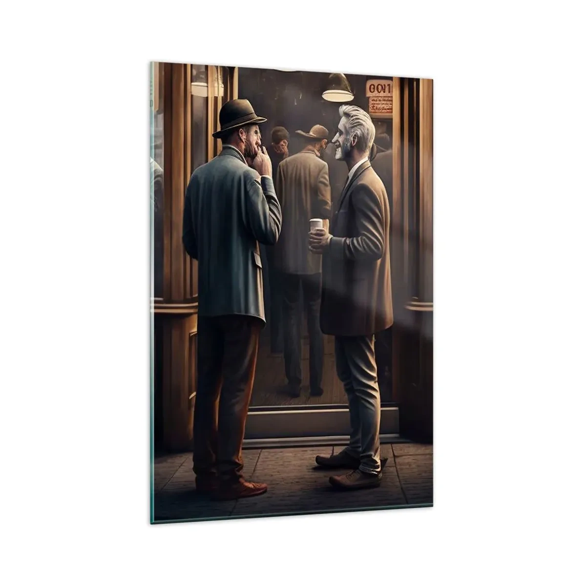 Billede på glas - Et godt øjeblik på dagen - 80x120 cm