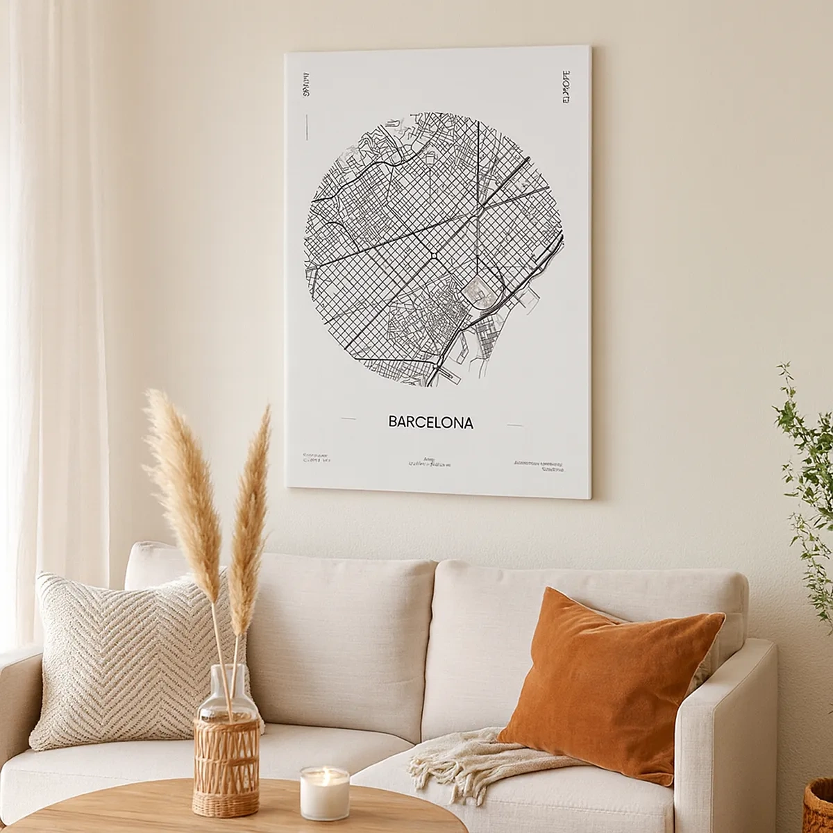 Lærredstryk - Billede på lærred - Barcelonas anatomi - 50x70 cm