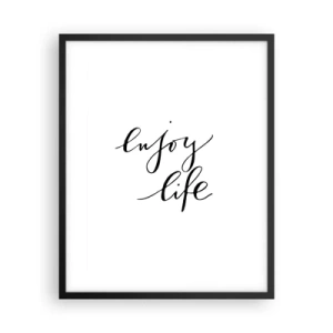 Plakat i sort ramme - Intet at tilføje… - 40x50 cm