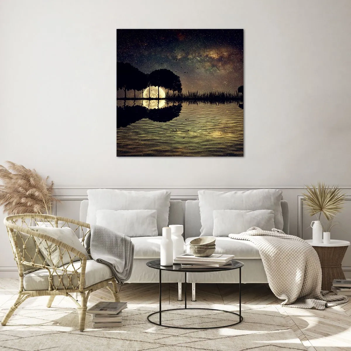 Billede på glas - En nat på kanten af verden - 60x60 cm