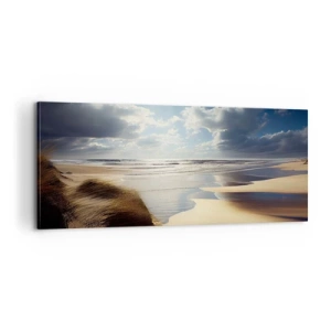 Lærredstryk - Billede på lærred - Strand, vild strand - 100x40 cm