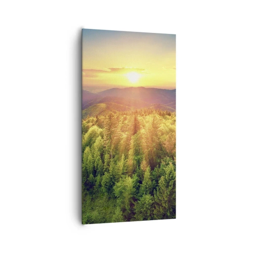 Lærredstryk - Billede på lærred - Toppe og bjergtoppe - 65x120 cm