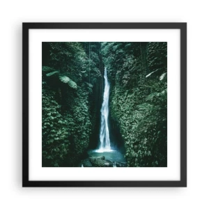 Plakat i sort ramme - Tropisk spa - 40x40 cm