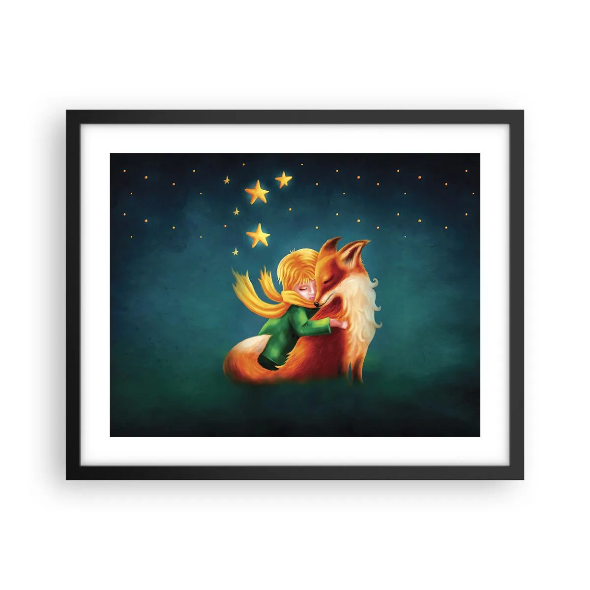 Plakat i sort ramme - Lille Prins - 50x40 cm