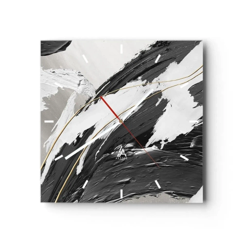 Vægur, Uret - Abstraktion med flair - 30x30 cm