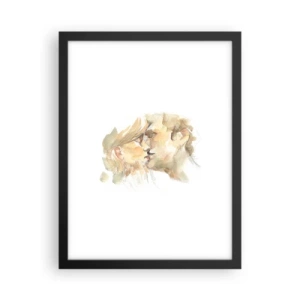 Plakat i sort ramme - Den fundne halvdel? - 30x40 cm
