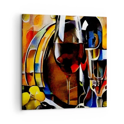 Lærredstryk - Billede på lærred - Og verden bliver mere farverig - 60x60 cm