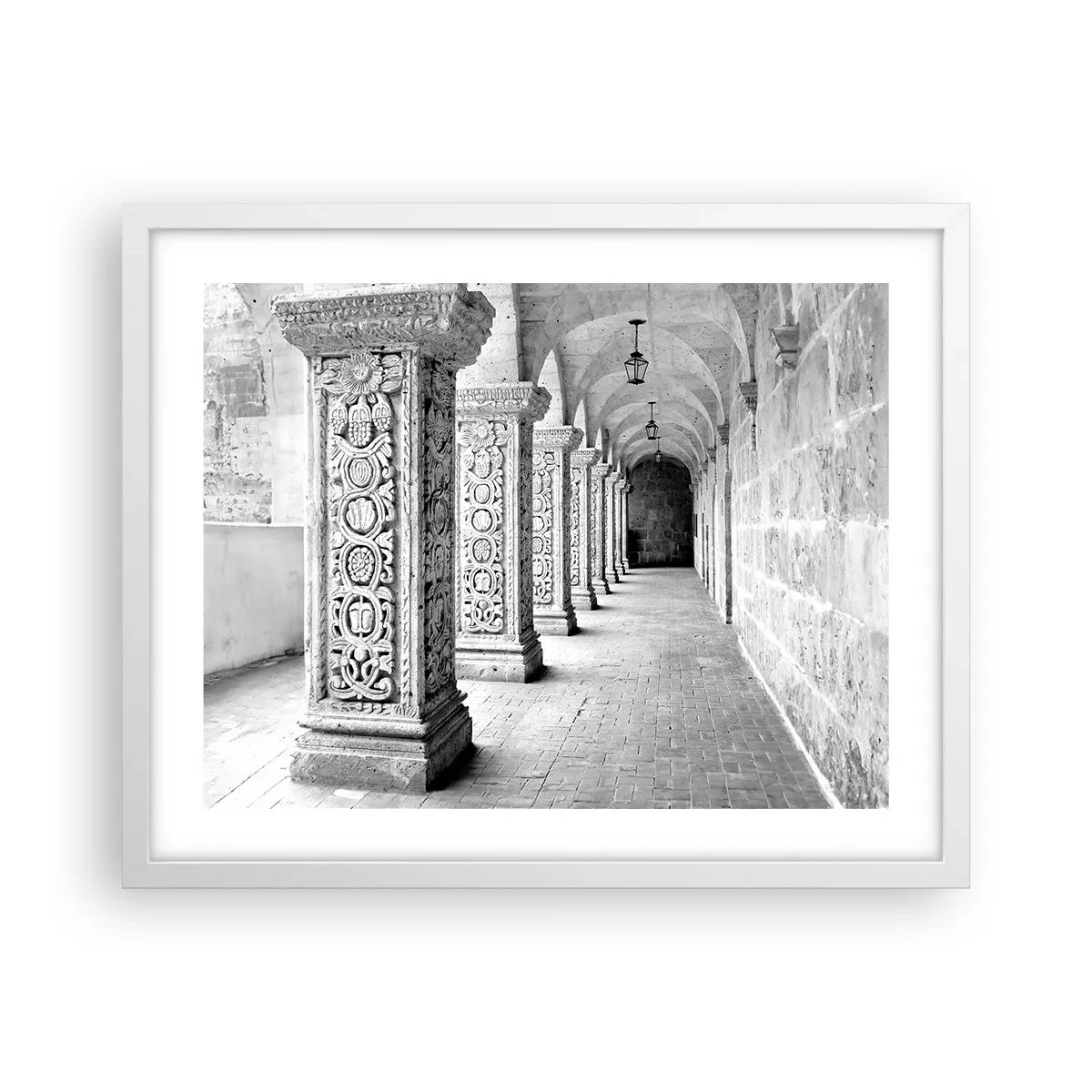 Plakat i hvid ramme - Og hvor går det hen...? - 50x40 cm