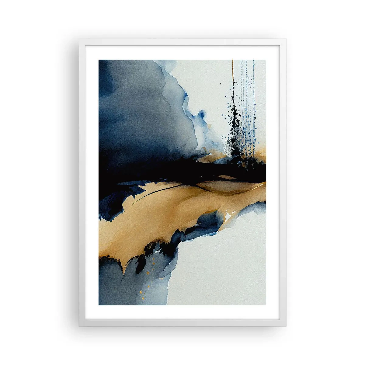 Plakat i hvid ramme - Bag sløret - 50x70 cm
