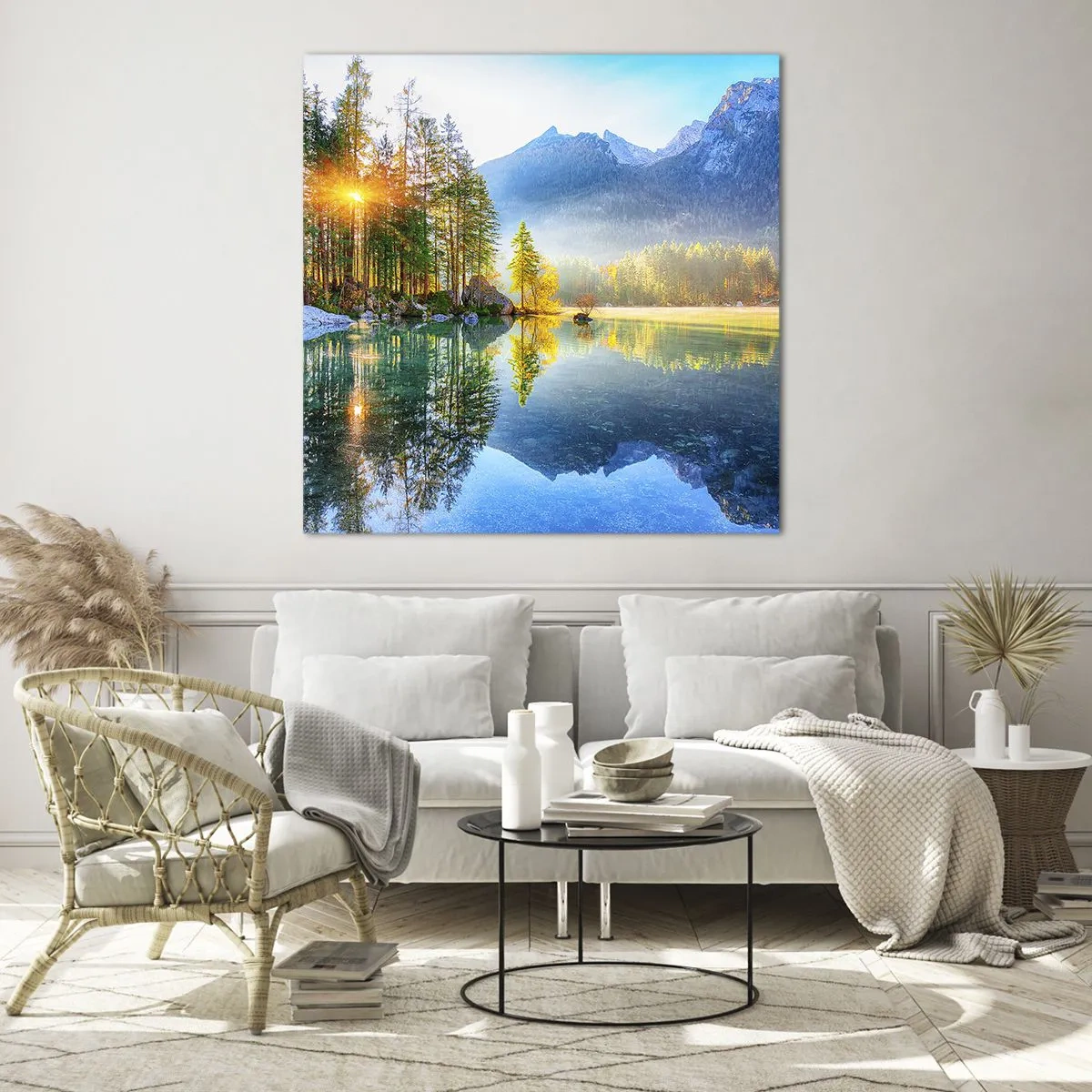 Billede på glas - Majestæt og sødme - 40x40 cm