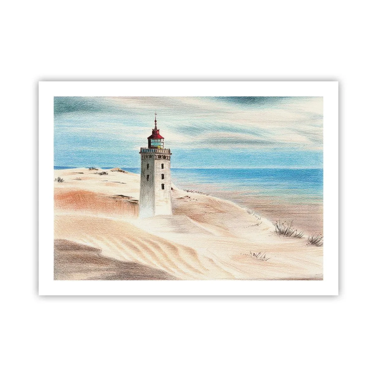 Plakat - Altid med blikket rettet mod havet - 70x50 cm
