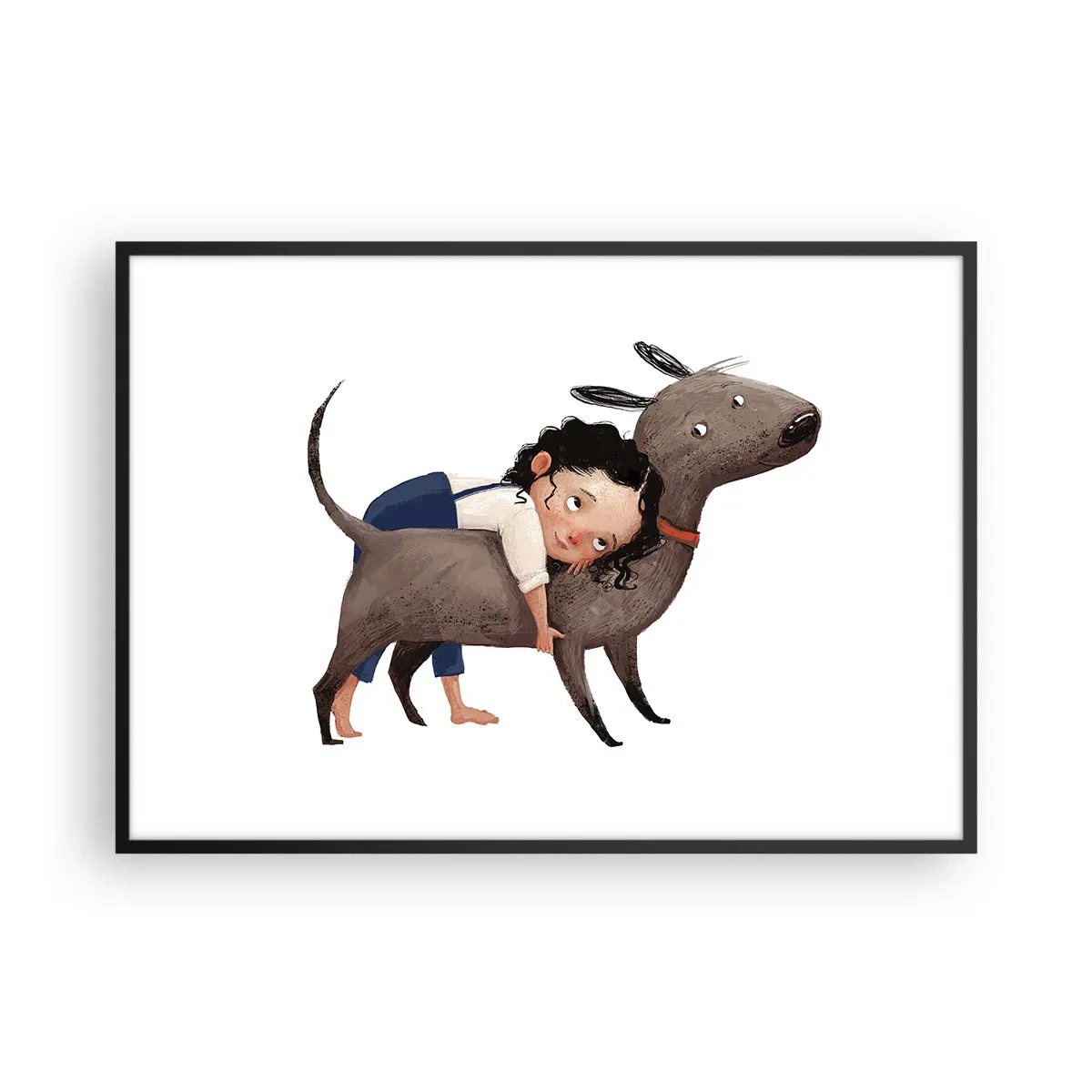 Plakat i sort ramme - Bedste venner - 100x70 cm