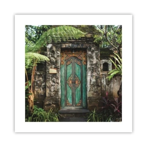 Plakat - En dør til en eksotisk verden - 40x40 cm