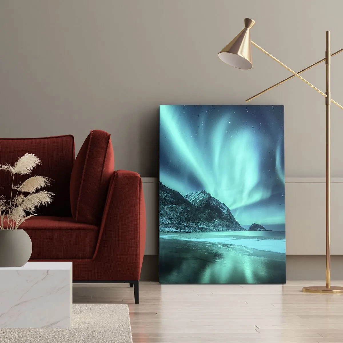 Lærredstryk - Billede på lærred - Nordens vidundere - 50x70 cm