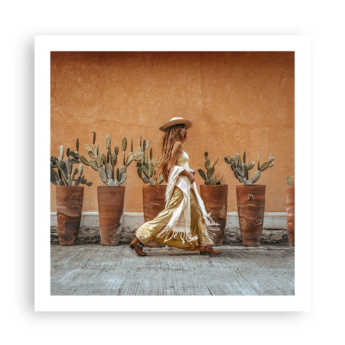 Plakat - I en hippieagtig stil - 60x60 cm