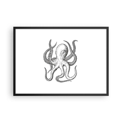 Plakat i sort ramme - Dans med bølger - 70x50 cm