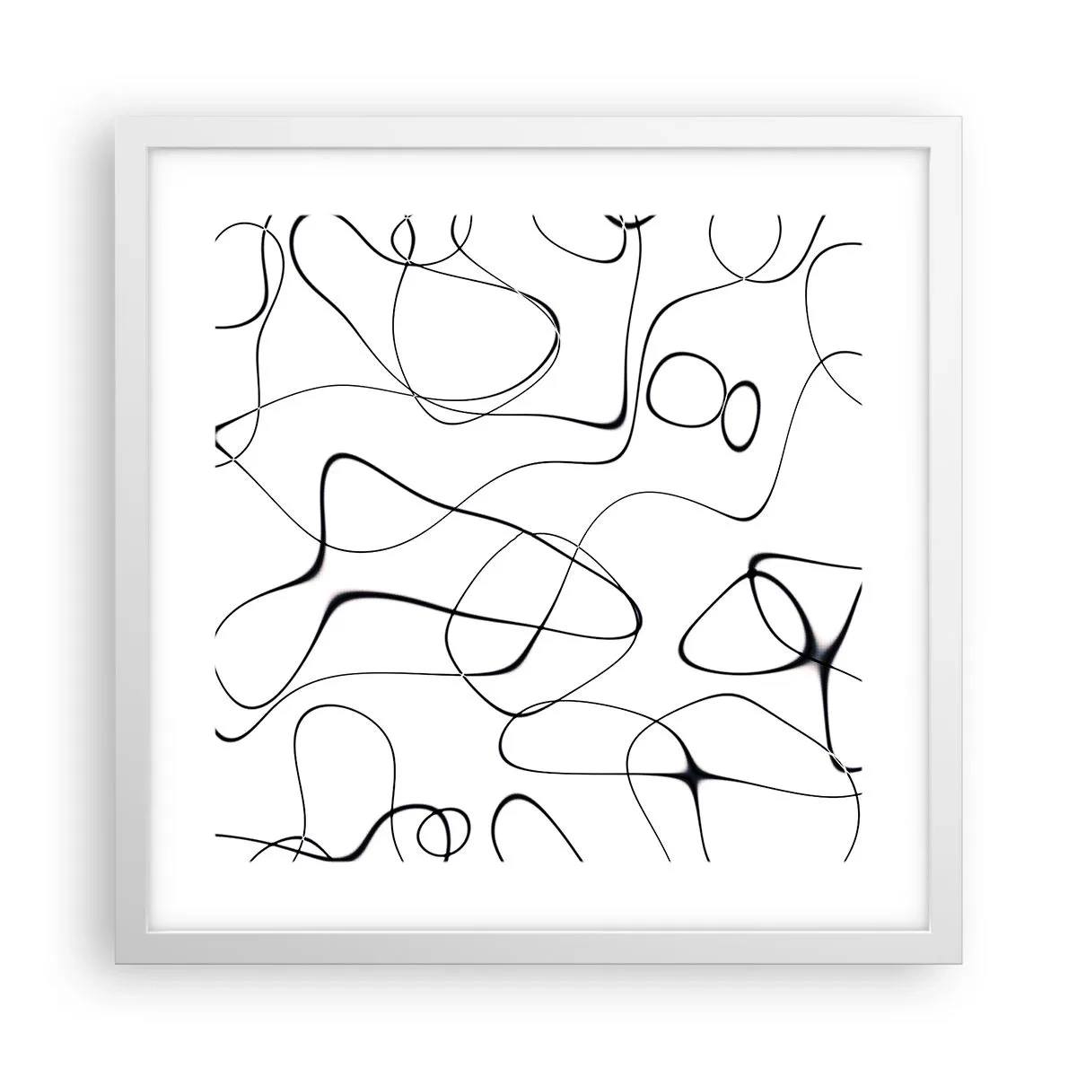 Plakat i hvid ramme - Livets veje, skæbnens omskiftelser - 40x40 cm