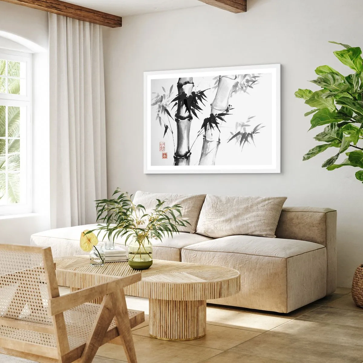 Plakat i hvid ramme - Nærbillede af Orienten - 40x30 cm