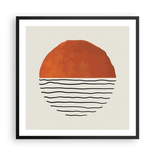 Plakat i sort ramme - I en japansk atmosfære - 60x60 cm