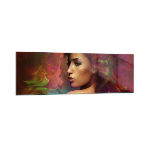 Billede på glas - Smukkere end en regnbue, sart som tåge - 160x50 cm